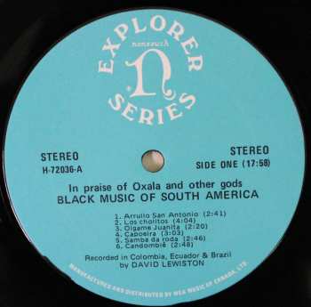 LP David Lewiston: In Praise Of Oxalá And Other Gods / Black Music Of South America