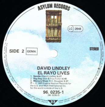 LP David Lindley And El Rayo-X: El Rayo Live