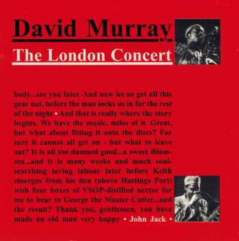 2CD David Murray: The London Concert