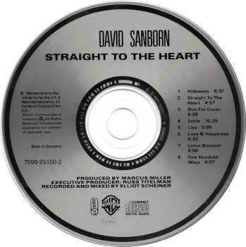 CD David Sanborn: Straight To The Heart
