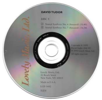 2CD David Tudor: Neural Synthesis Nos. 6-9