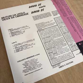 LP David Zé: Mutudi Ua Ufolo/Viuva Da Liberdade