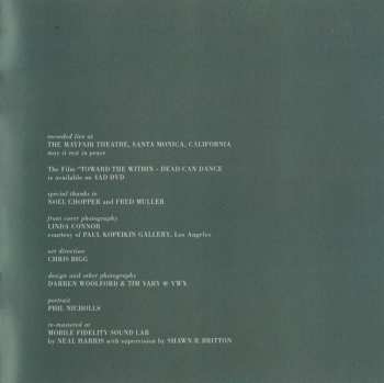 CD Dead Can Dance: Toward The Within