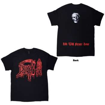 Merch Death: Death Unisex T-shirt: Life Will Never Last (black) (back Print) (small) S