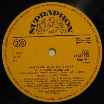 LP Dechová Hudba Supraphon: Muziko, Muziko Česká - 50 Let České Lidovky (3)