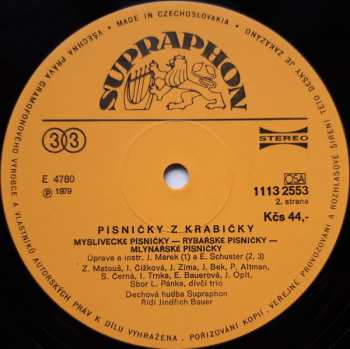 LP Dechová Hudba Supraphon: Pisničky z Krabičky