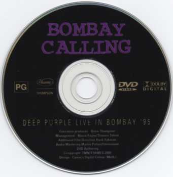 DVD Deep Purple: Bombay Calling - Deep Purple Live In Bombay '95