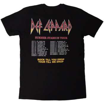 Merch Def Leppard: Def Leppard Unisex T-shirt: Summer Stadium Tour (black) (back Print) (small) S