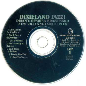 CD Dejan's Olympia Brass Band: New Orleans Dixieland Jazz!