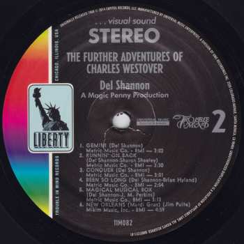 LP Del Shannon: The Further Adventures Of Charles Westover