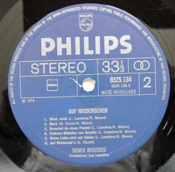 LP Demis Roussos: Auf Wiedersehn