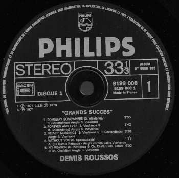 2LP Demis Roussos: Grands Succès