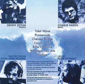 CD Denny Zeitlin: Tidal Wave