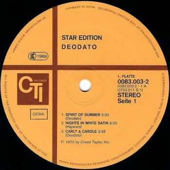 2LP Eumir Deodato: Star Edition
