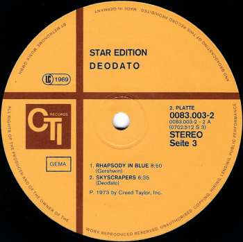 2LP Eumir Deodato: Star Edition