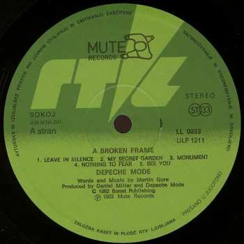 LP Depeche Mode: A Broken Frame