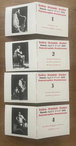4CD/Box Set Evan Parker: Topographie Parisienne (Dunois, April 2nd, 3d & 4th, 1981)