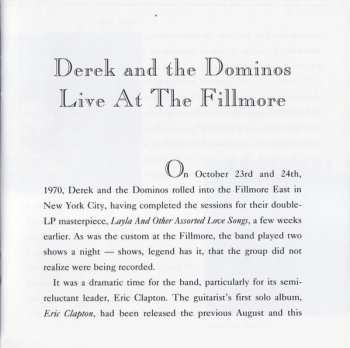 2CD Derek & The Dominos: Live At The Fillmore