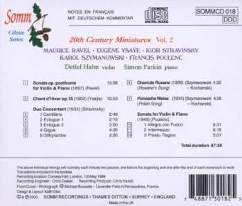 CD Detlef Hahn: 20th Century Miniatures Vol.2