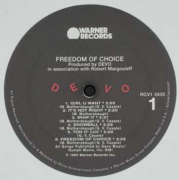 LP Devo: Freedom Of Choice LTD | CLR
