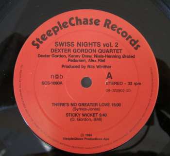 LP Dexter Gordon Quartet: Swiss Nights Vol. 2