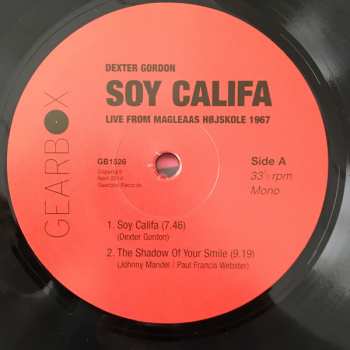LP Dexter Gordon: Soy Califa - Live From Magleaas Højskole 1967 LTD