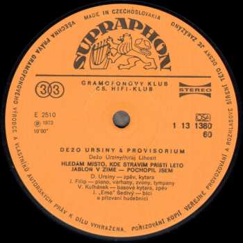 LP Dežo Ursiny: Dežo Ursiny & Provisorium