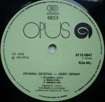 LP Dežo Ursiny: Pevnina Detstva
