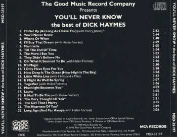 CD Dick Haymes: You'll Never Know The Best Of Dick Haymes
