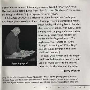 CD Dick Hyman: Swing Is Here