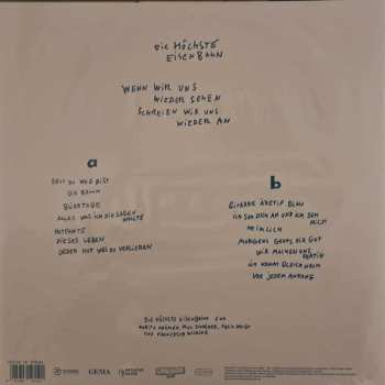 LP Die Höchste Eisenbahn: Wenn Wir Uns Wieder Sehen Schreien Wir Uns Wieder An CLR | LTD