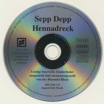 CD Die Kinder Der Biermösl Blosn: Sepp Depp Hennadreck