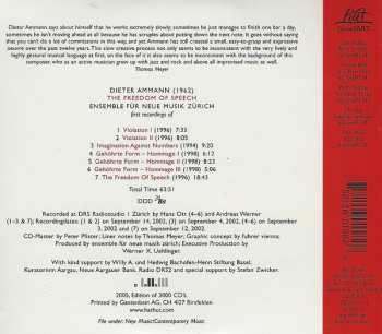 CD Dieter Ammann: The Freedom Of Speech LTD