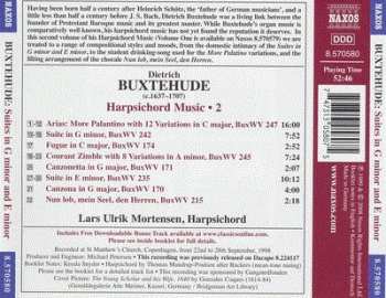 CD Dieterich Buxtehude: Harpsichord Music, Vol. 2