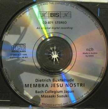 CD Dieterich Buxtehude: Membra Jesu Nostri