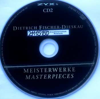2CD Dietrich Fischer-Dieskau: Meisterwerke / Masterpieces