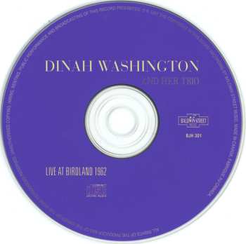 CD Dinah Washington And Her Trio: Live At Birdland 1962