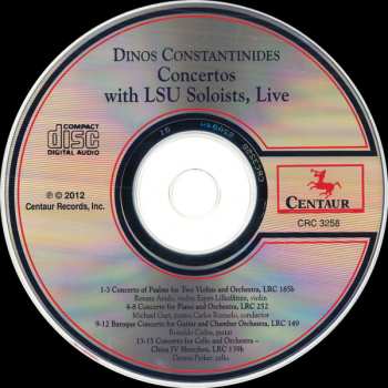 CD Dinos Constantinides: Concertos With LSU Soloists, Live