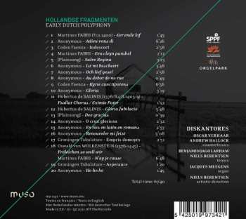 CD Diskantores: Hollandse Fragmenten: Early Dutch Polyphony