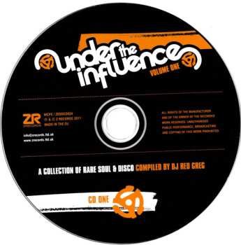 2CD DJ Red Greg: Under The Influence Volume One (A Collection Of Rare Soul & Disco)