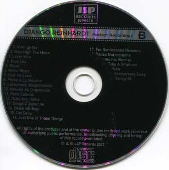 5CD Django Reinhardt: Postwar Recordings 1944-1953