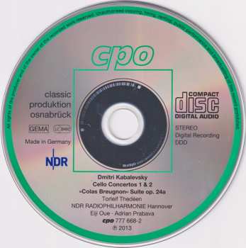 CD Eiji Oue: Cello Concertos 1 & 2 / Colas Breugnon Suite