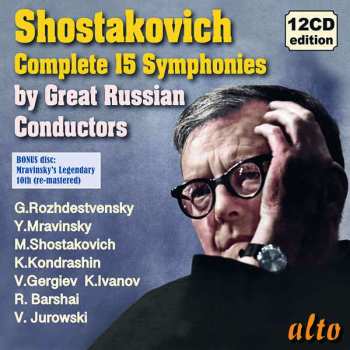 12CD/Box Set Dmitri Shostakovich: Complete 15 Symphonies By Great Russian Conductors