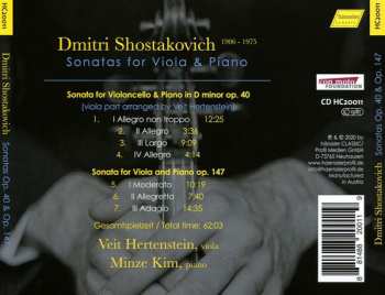 CD Dmitri Shostakovich: Cello Sonata In D Minor, Op. 40 & Viola Sonata, Op. 147