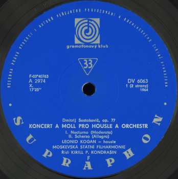LP Dmitri Shostakovich: Koncert A Moll Pro Housle A Orchestr