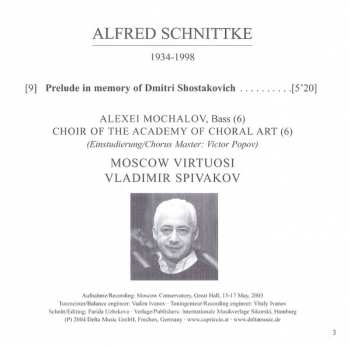 CD Dmitri Shostakovich: Rayok / Chamber Symphony / Prelude and Scherzo