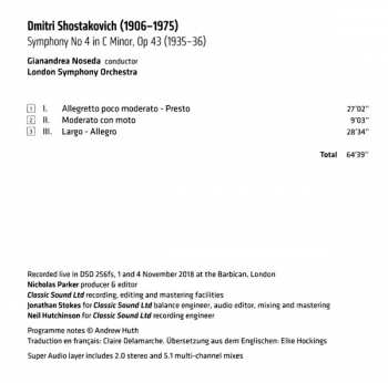 SACD The London Symphony Orchestra: Symphony No 4