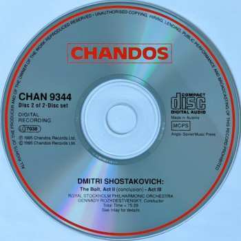 2CD Dmitri Shostakovich: The Bolt (Complete)