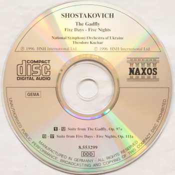 CD Dmitri Shostakovich: The Gadfly / Five Days - Five Nights