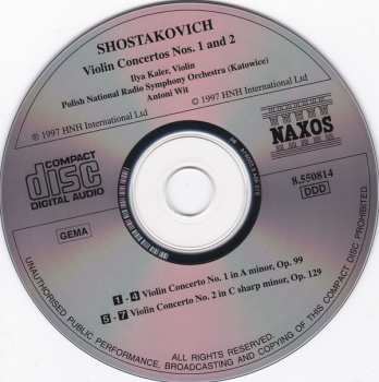 CD Dmitri Shostakovich: Violin Concertos Nos. 1 & 2